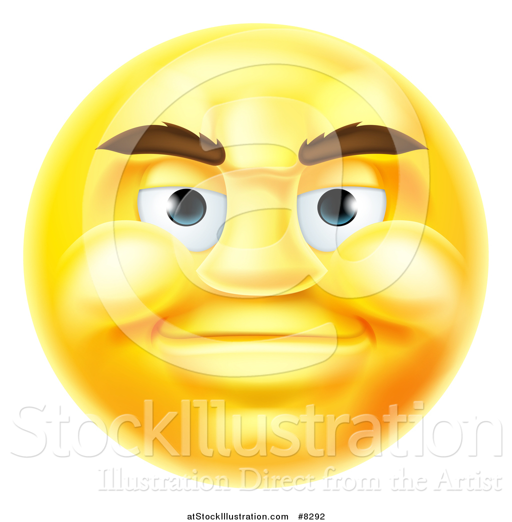Vector Illustration of a 3d Yellow Male Smiley Emoji Emoticon Face by ...