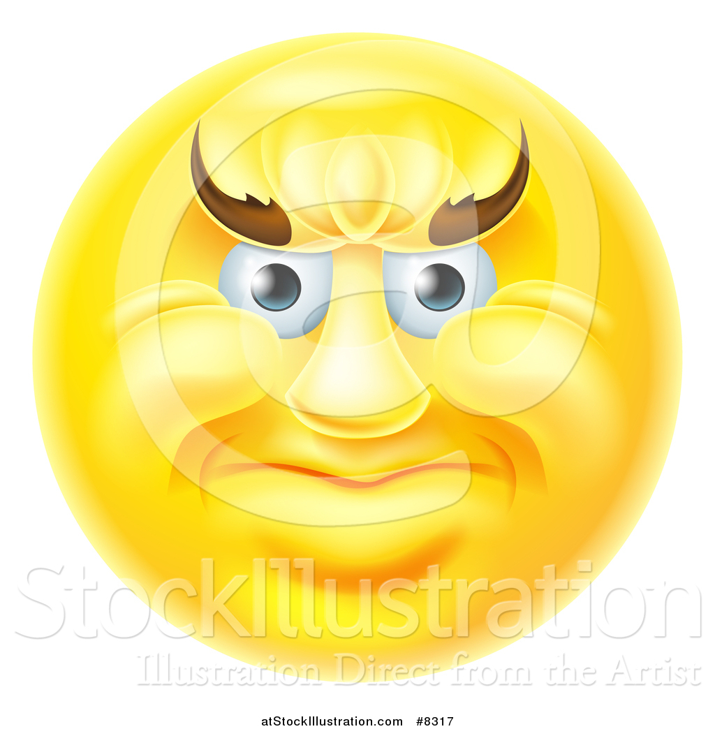 Vector Illustration of a 3d Yellow Smiley Emoji Emoticon Face with an ...