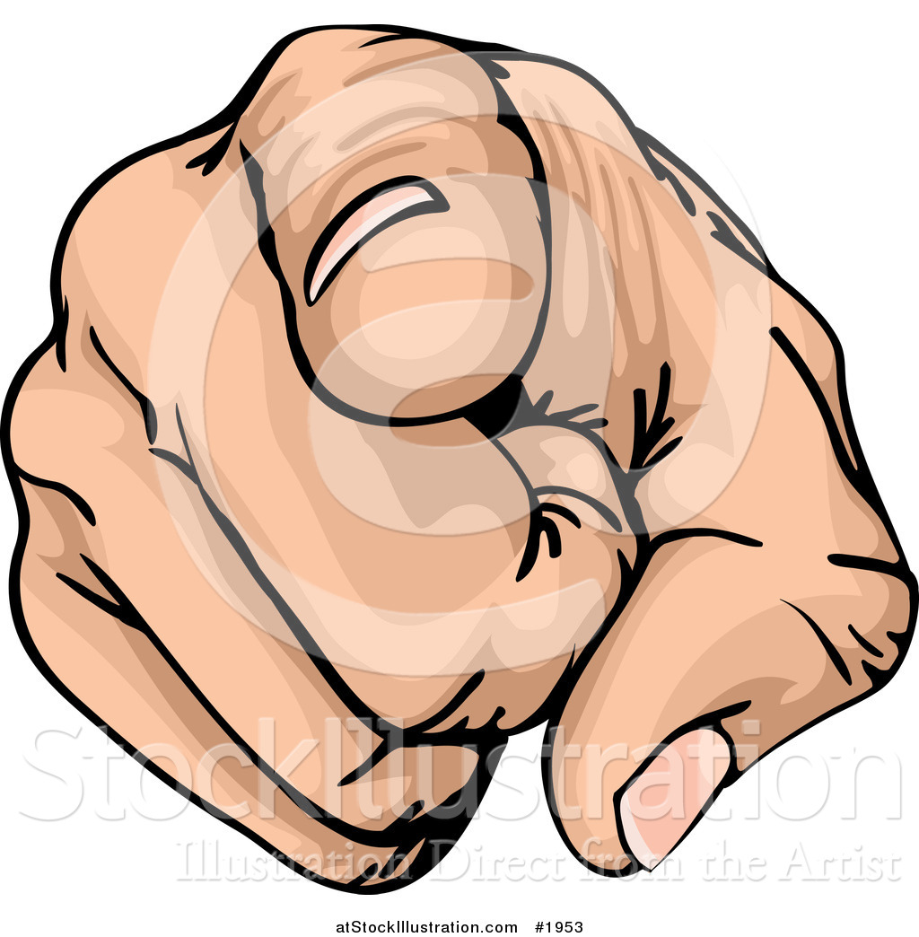 Vector Illustration of a Pointing Hand by AtStockIllustration - #1953