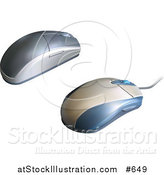 Illustration of 3d Corded and Wireless Computer Mouse by AtStockIllustration