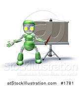 Illustration of a Board and Green Robot by AtStockIllustration