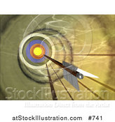 Illustration of a Dart near the Target by AtStockIllustration