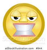 Illustration of a Frustrated Emoticon Gritting Teeth by AtStockIllustration