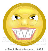 Illustration of a Mischievous Emoticon Grinning by AtStockIllustration