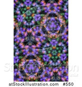 Illustration of a Purple Fractal Kaleidoscope Background by AtStockIllustration