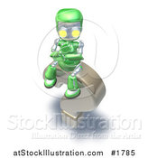 Illustration of a Question Mark and Green Robot by AtStockIllustration