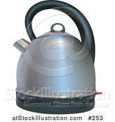 Illustration of a Silver Coffee or Tea Kettle by AtStockIllustration