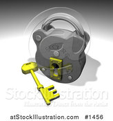 Illustration of a Silver Security Padlock by AtStockIllustration