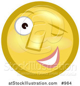 Illustration of an Emoticon Winking by AtStockIllustration
