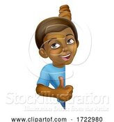 Illustration of Black Boy Child Kid Thumbs up Sign by AtStockIllustration