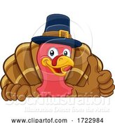 Illustration of Cartoon Turkey Pilgrim Hat Thanksgiving Character by AtStockIllustration