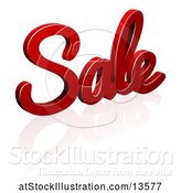 Vector Illustration of 3d Red Sale Text Design with a Reflection by AtStockIllustration