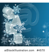 Vector Illustration of 3d SALE Letters and Snowflakes on Blue by AtStockIllustration