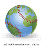 Vector Illustration of a 3d Baseball Globe by AtStockIllustration