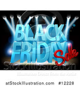 Vector Illustration of a 3d Black Friday Sale Text Design on a Lit up Stage by AtStockIllustration