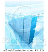 Vector Illustration of a 3d Blue Growing Bar Graph by AtStockIllustration