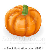 Vector Illustration of a 3d Deep Ridged Pumpkin by AtStockIllustration