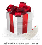 Vector Illustration of a 3d Gift Box with a Blank Tag by AtStockIllustration