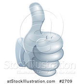 Vector Illustration of a 3d Gloved Hand Holding a Thumb up by AtStockIllustration