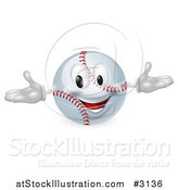 Vector Illustration of a 3d Happy Baseball Mascot by AtStockIllustration