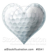 Vector Illustration of a 3d Heart Shaped Golf Ball by AtStockIllustration