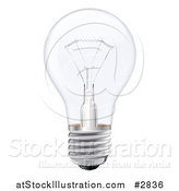 Vector Illustration of a 3d Incandescent Light Bulb by AtStockIllustration
