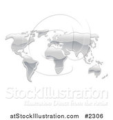 Vector Illustration of a 3d Mercury World Atlas by AtStockIllustration