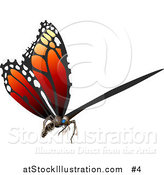 Vector Illustration of a 3D Monarch Butterfly Flying by AtStockIllustration