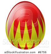 Vector Illustration of a 3d Red and Green Easter Egg by AtStockIllustration