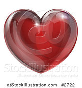Vector Illustration of a 3d Red Glass Heart by AtStockIllustration