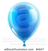 Vector Illustration of a 3d Reflective Blue Party Balloon by AtStockIllustration