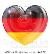 Vector Illustration of a 3d Reflective German Flag Heart by AtStockIllustration