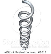 Vector Illustration of a 3d Silver Coil Spring by AtStockIllustration