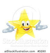 Vector Illustration of a 3d Star Mascot by AtStockIllustration