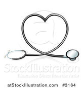 Vector Illustration of a 3d Stethoscope Forming a Heart by AtStockIllustration
