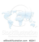 Vector Illustration of a 3d World Atlas Map of Water by AtStockIllustration