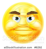 Vector Illustration of a 3d Yellow Male Smiley Emoji Emoticon Face by AtStockIllustration