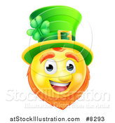 Vector Illustration of a 3d Yellow St Patricks Day Leprechaun Smiley Emoji Emoticon Face by AtStockIllustration