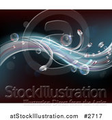 Vector Illustration of a Background of Flowing Water with Captured Air Bubbles by AtStockIllustration