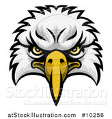 Vector Illustration of a Bald Eagle Mascot Face by AtStockIllustration