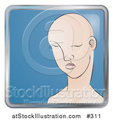 Vector Illustration of a Bald Face by AtStockIllustration