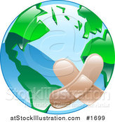 Vector Illustration of a Bandaged Planet Earth by AtStockIllustration