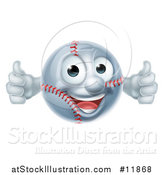 Vector Illustration of a Baseball Mascot Giving Two Thumbs up by AtStockIllustration