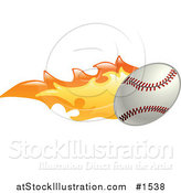 Vector Illustration of a Baseball on Fire by AtStockIllustration