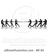 Vector Illustration of a Battle of Tug of War by AtStockIllustration