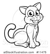 Vector Illustration of a Black and White Cat by AtStockIllustration