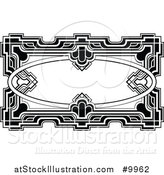 Vector Illustration of a Black and White Ornate Vintage Art Deco Frame by AtStockIllustration