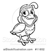 Vector Illustration of a Black and White Quail Bird by AtStockIllustration