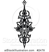 Vector Illustration of a Black and White Tribal Tattoo by AtStockIllustration