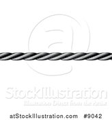 Vector Illustration of a Black and White Woodcut or Engraved Nautical Rope Border by AtStockIllustration